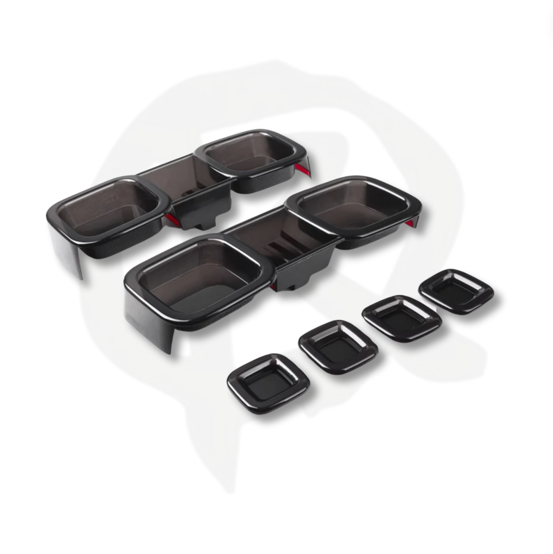 JeCar Smoked Tail Light Covers For Dodge Charger 2015-2024 - Black ABS Light Guards