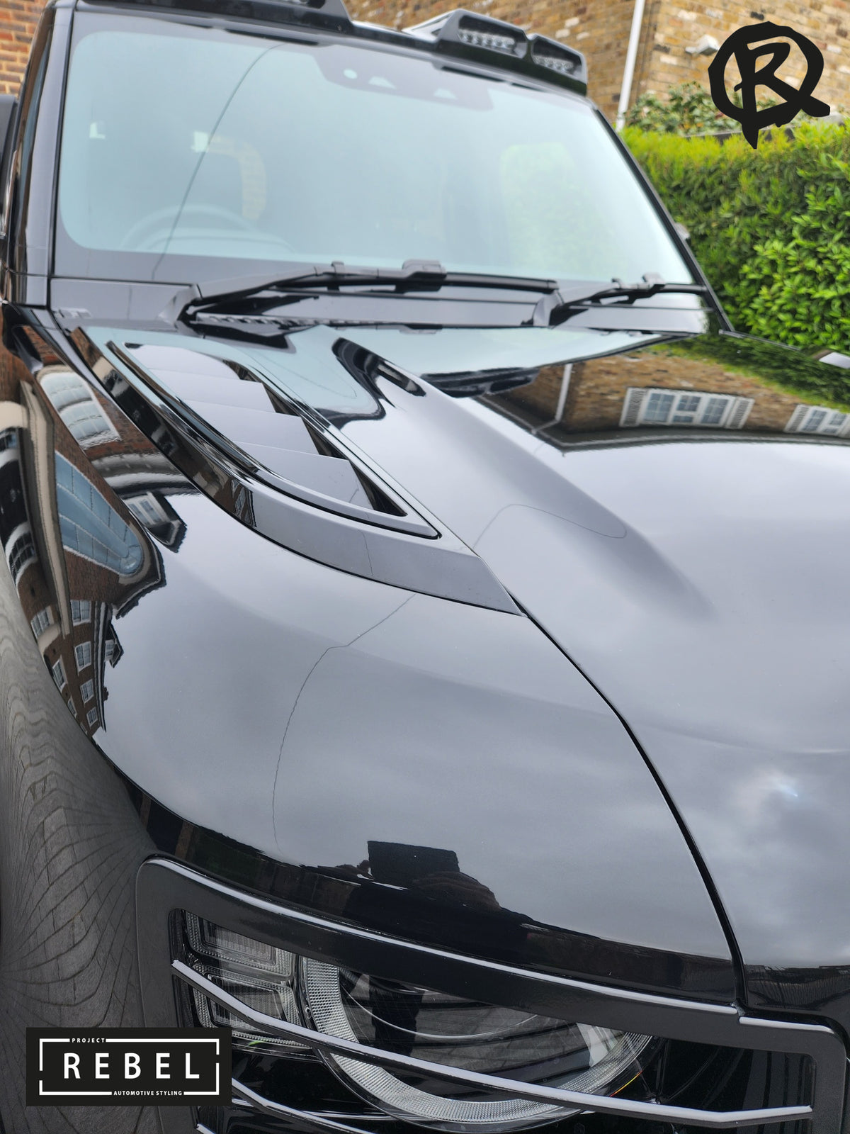 Defender L663 Gloss Black Bonnet Insert v3 – Project Rebel