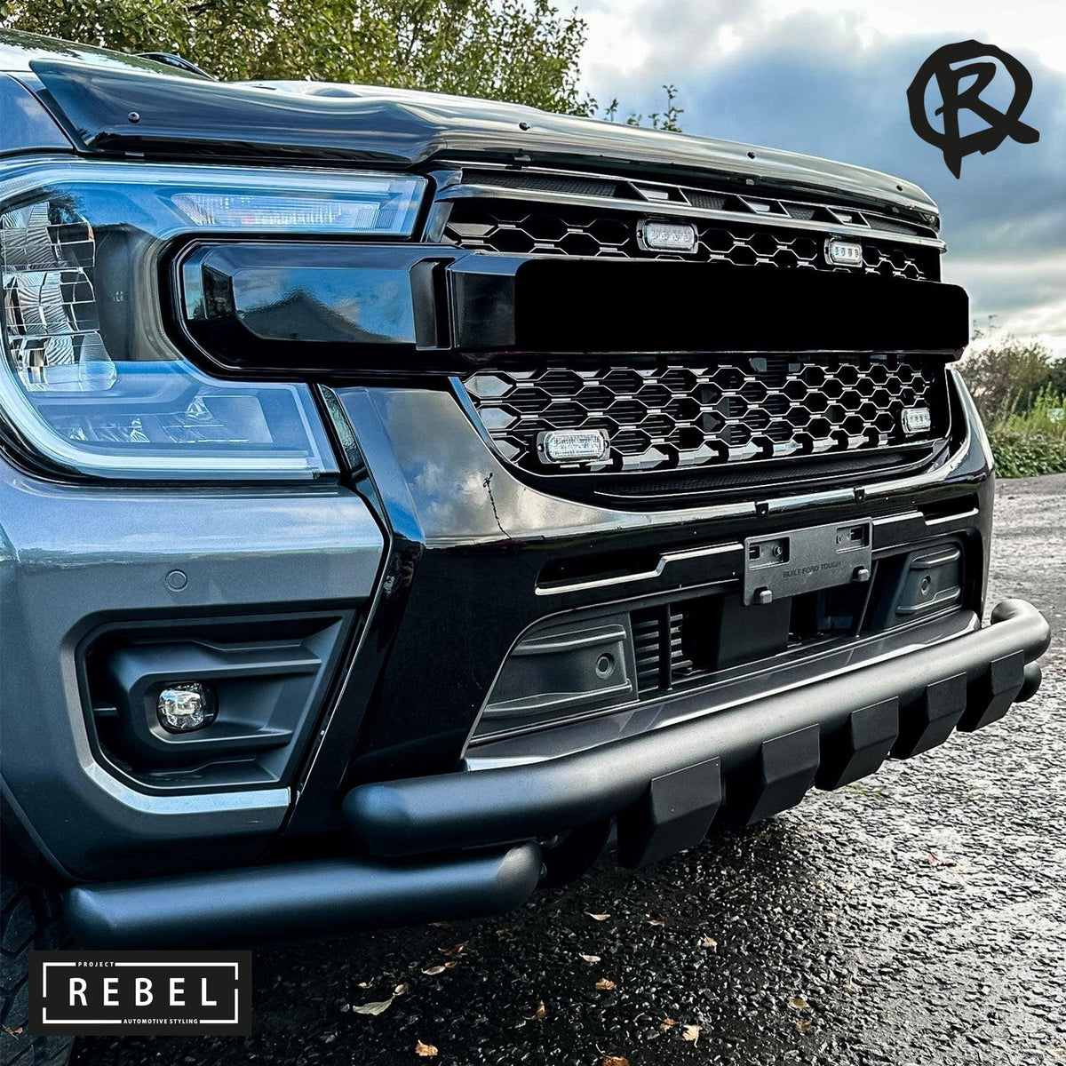 Ford Ranger T9 2023 Black Powder Coated Front Double Bar Spoiler ...