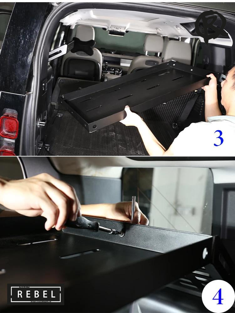 Defender Boot Rack Defender L663 Loadspace Rear Boot Cargo Shelf – Project Rebel
