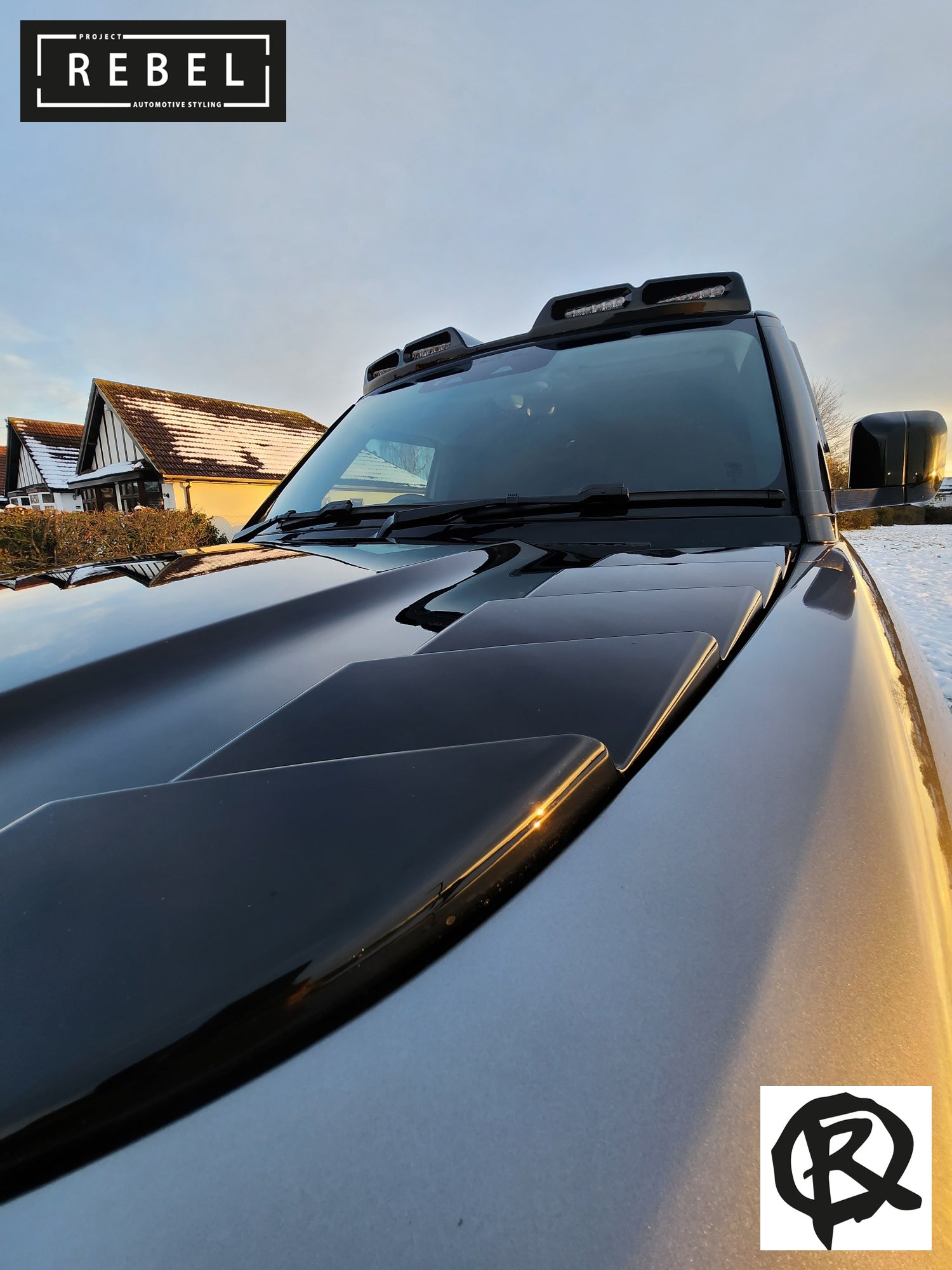 Defender L663 Gloss Black Bonnet Vent Insert v1 – Project Rebel