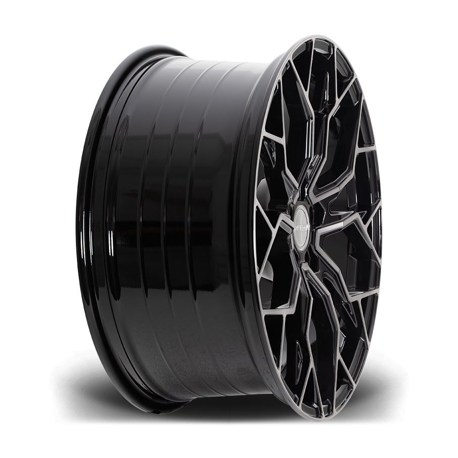 22 INCH RIVIERA RF5 BLACK POLISHED DARK TINT ALLOY WHEEL (SET OF 4 ...