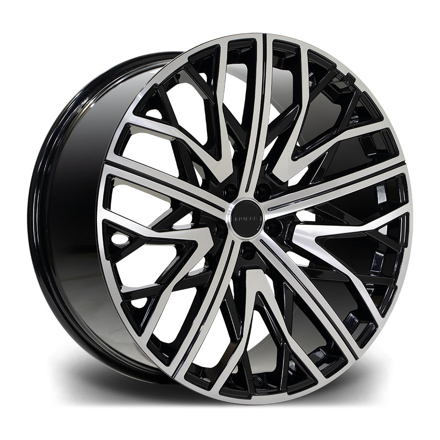 22 INCH RIVIERA RV131 BLACK POLISHED ALLOY WHEEL (SET OF 4) – Project Rebel