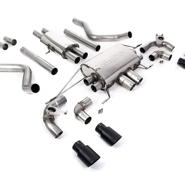 SSXLR124-697 - Defender 110 V8 2021+ Milltek Performance Exhaust - Particulate Filter-back - OPF/GPF Back Resonated Valved System with Quad JET-90 Carbon Trims