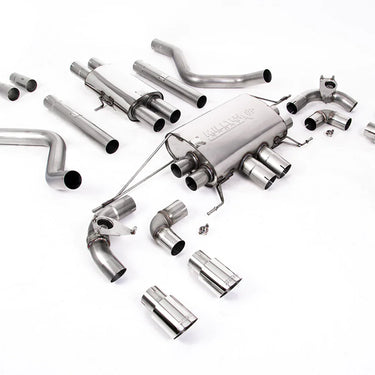 SSXLR120-696 Defender 110 V8 2021+ Milltek Performance Exhaust - Particulate Filter-back - OPF/GPF Back Resonated Valved System with Quad GT-90 Polished Trims