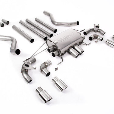 SSXLR125-691 Defender 110 V8 2021+ Milltek Performance Exhaust - Particulate Filter-back - OPF/GPF Back Non-Resonated Valved System (Louder) with Quad GT-90 Polished Trims