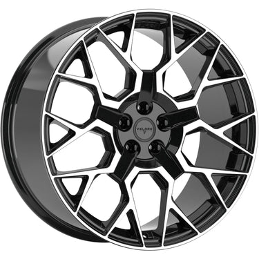 22 INCH VELARE VLR02 DIAMOND BLACK POLISHED ALLOY WHEEL (Set of 4)