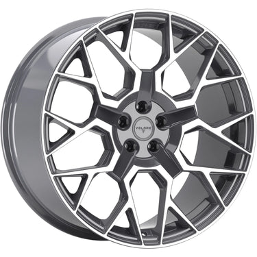 22 INCH VELARE VLR02 PLATINUM GREY POLISHED ALLOY WHEEL (Set of 4)