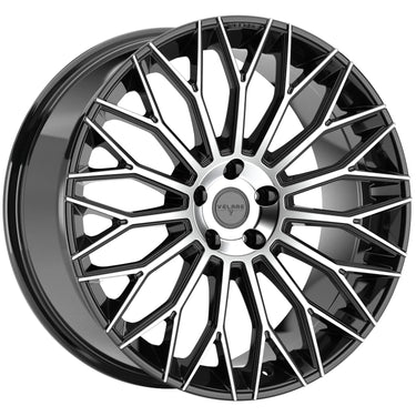 22 INCH VELARE VLR10 DIAMOND BLACK POLISHED ALLOY WHEEL (Set of 4)