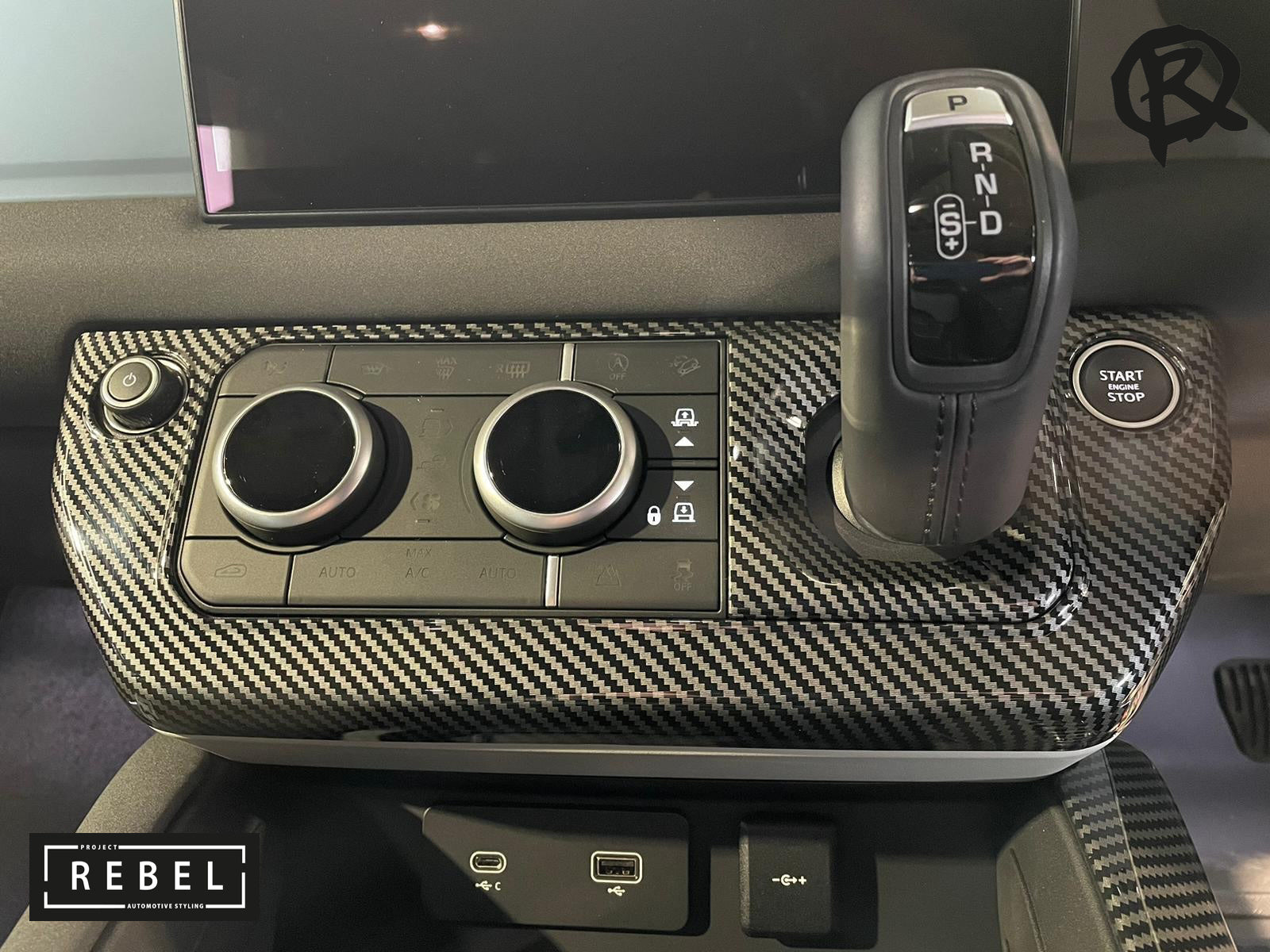 Defender L663 Carbon Fibre Interior Kit 9 Piece 90/110/130