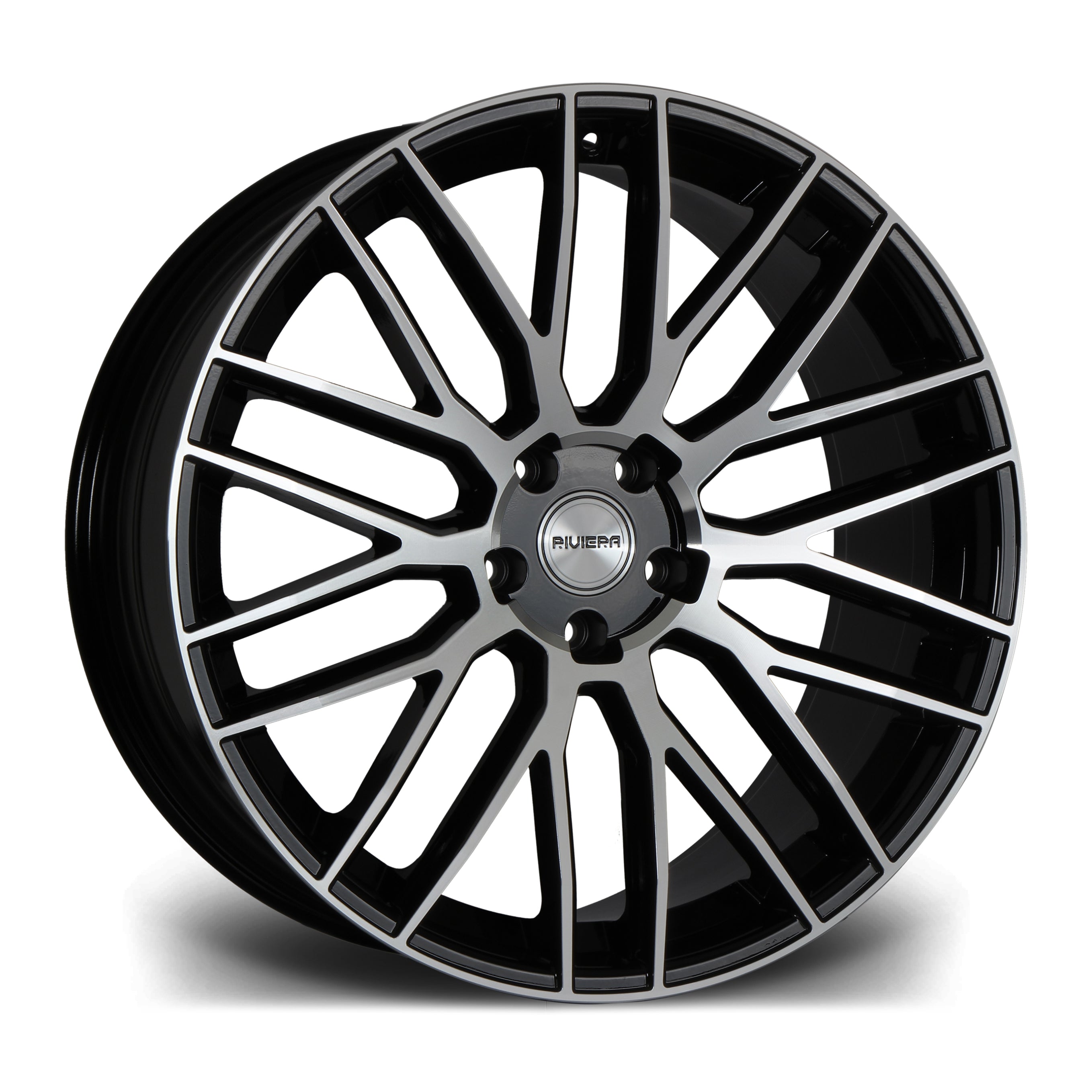 22 INCH RIVIERA RV126 GLOSS BLACK POLISHED ALLOY WHEEL (SET OF 4 ...