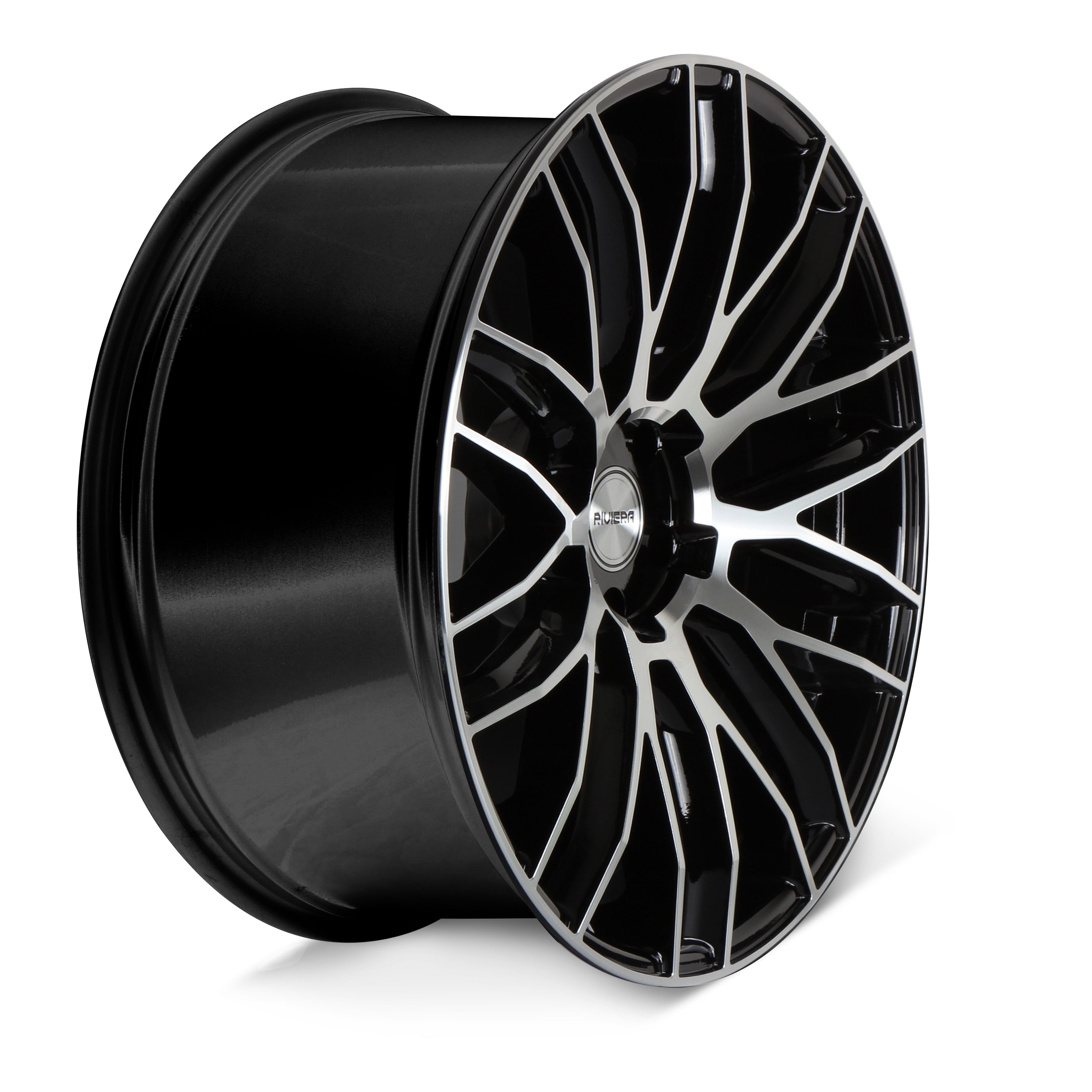 22 Inch Ruff Wheels 22 INCH RIVIERA RV126 GLOSS BLACK POLISHED ALLOY WHEEL (SET OF 4 ...